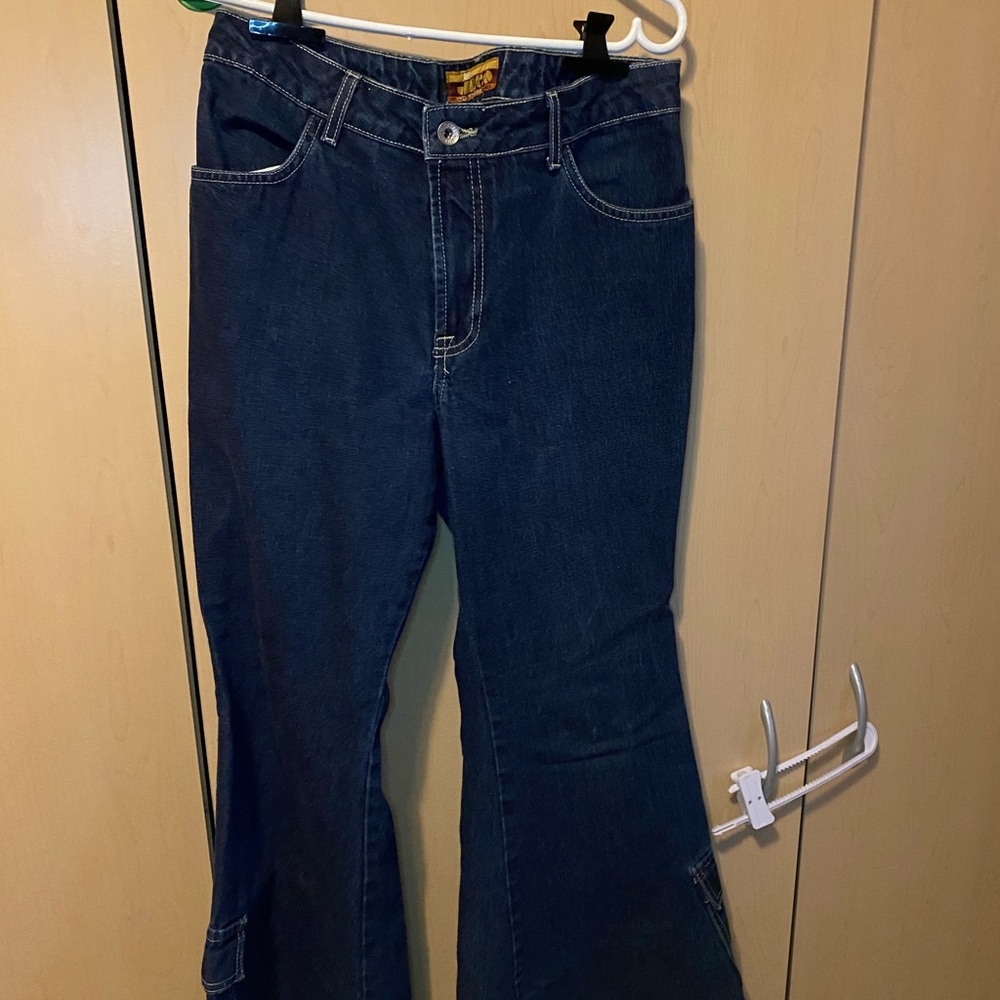 JNCO 90s mega bell bottom jeans.